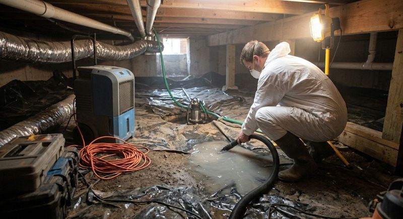 Crawl Space Water Remediation in Wilmington, NC